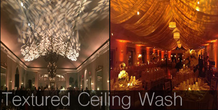 Elegant wedding lighting, wedding lighting, social event lighting, textured ceiling, 
